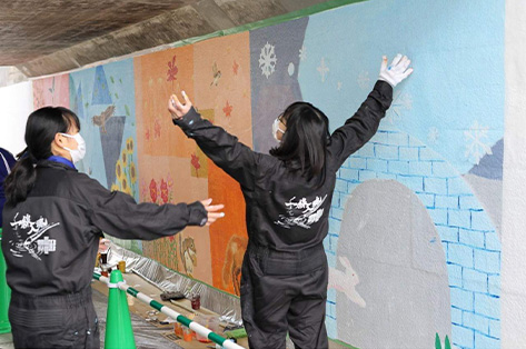 尼崎トンネルアートプロジェクトへの塗料提供